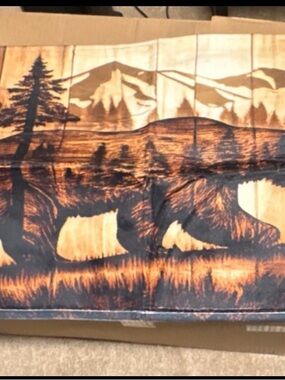 Woodland Bear 3Piece Shower Set in Brown and Black